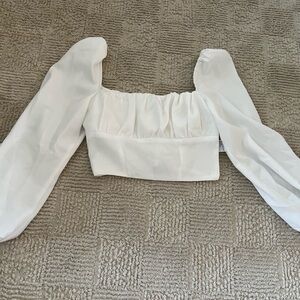 Princess Polly white crop top